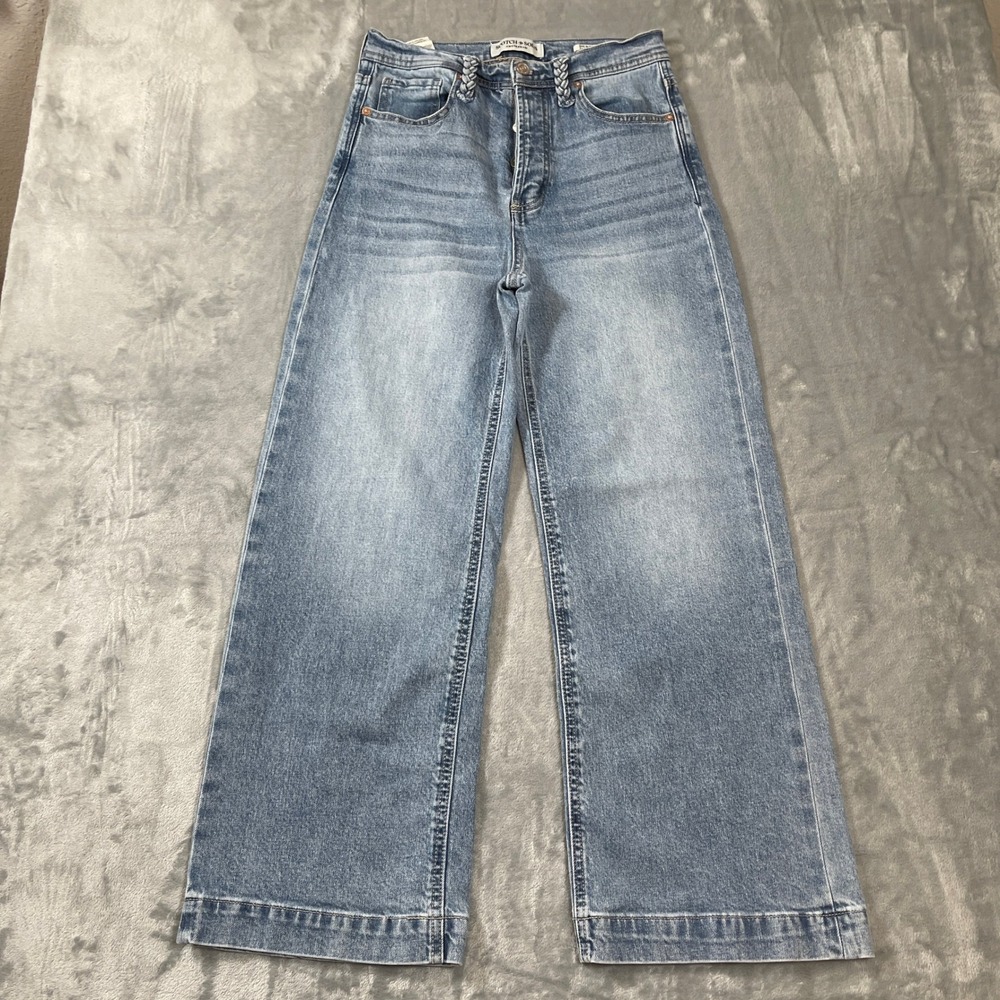 Scotch & Soda‎ Jeans 2/26 The Wave High Rise Wide Leg Braided Belt Loop